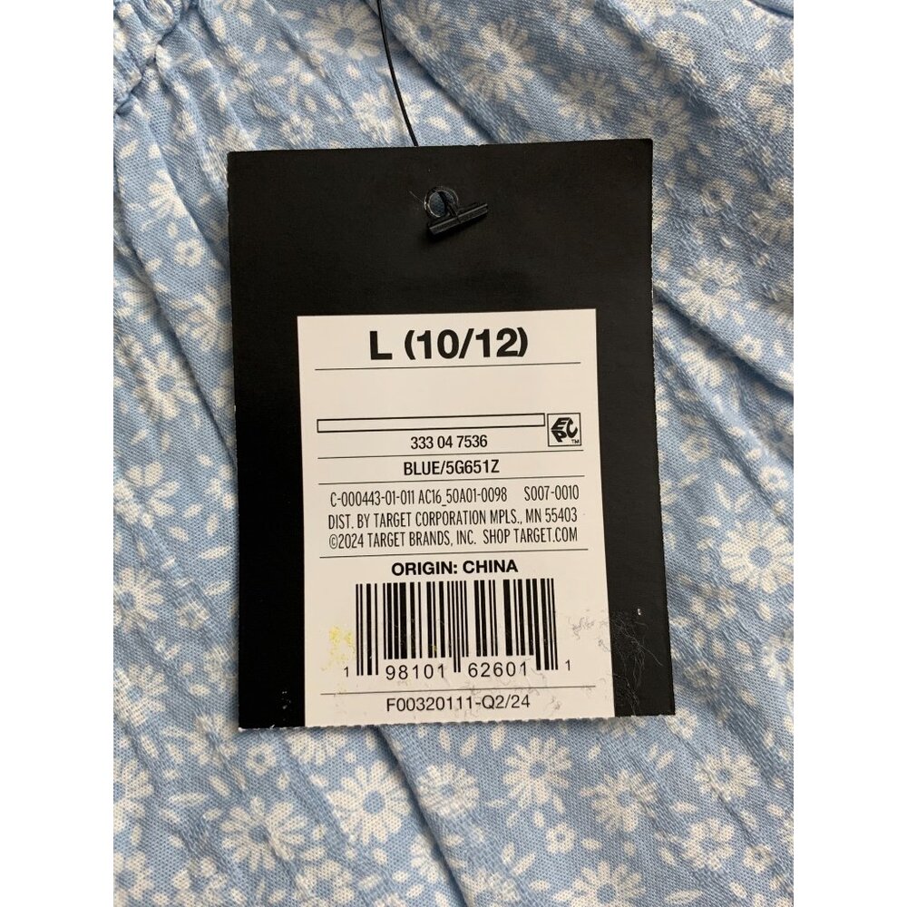 Art Class Little Girls Blue Ruffle Smocked Tank Top Peplum Hem Large (10-12) - Picture 7 of 8